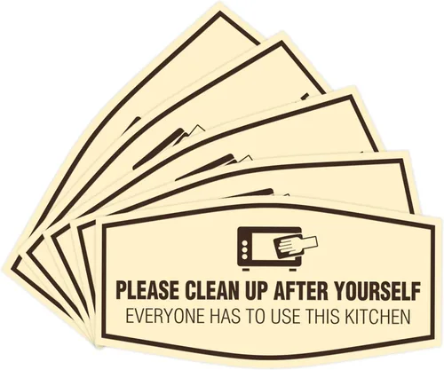 Vista 24 de Signs ByLITA Fancy Please Clean Up After Yourself Everyone Has To Use This Kitchen Sign (Negro) - Pequeño