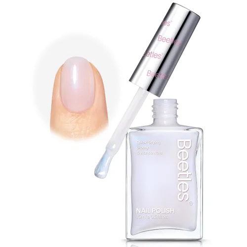 Vista 14 de Beetles - Esmalte de uñas Bubble Bliss, 2 en 1, fortalecedor de uñas, esmalte de crecimiento de uñas, capa base para uñas delgadas dañadas, uñas