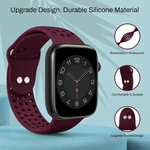 Vista 2 de Compatible con Apple Watch Band de 1.496 pulgadas, 1.575 pulgadas, 1.614 pulgadas, 1.654 pulgadas, 1.732 pulgadas, 1.772 pulgadas, S/M M/L, correas