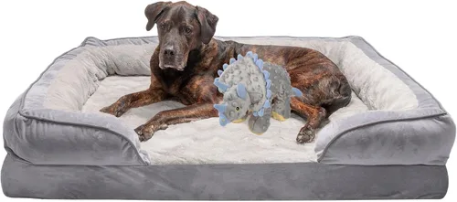 Vista 15 de Furhaven Cama de Gel Refrescante para Perros Medianos/Pequeños con Refuerzos Extraíbles y Funda Lavable, Para Perros de Hasta 35 lbs - Sofá