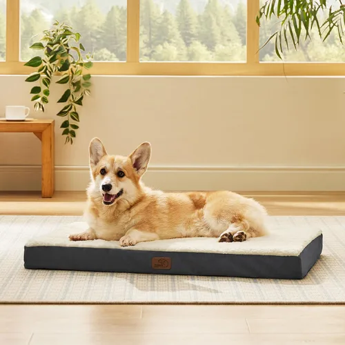 Vista 22 de Bedsure - Cama ortopédica pequeña para perros chicos, impermeable, con funda extraíble lavable, tapete de espuma con forma de huevera para mascotas