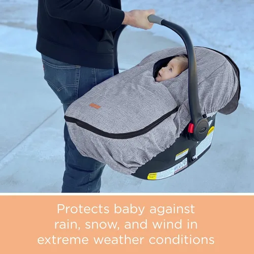Vista 2 de liuliuby Fundas de asiento de automóvil de invierno para bebé, funda de asiento de automóvil infantil para bebé, accesorios Doona, toldo de forro