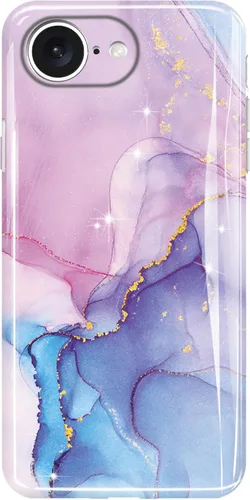 Vista 11 de luolnh Funda dorada brillante compatible con iPhone 15 Plus, diseño de mármol, a prueba de golpes, delgada y suave, funda de silicona para iPhone 15