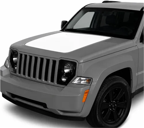Vista 11 de Calcomanía de vinilo con diseño de rayas opacas con diseño de rayas negras o negras compatibles con Jeep Liberty 2008-2014