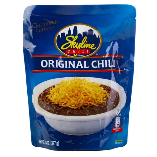 Vista 10 de Skyline Chili Chile de pollo – Auténtica receta estilo Cincinnati en bolsas para microondas – Perfecto para conos de queso, perros calientes