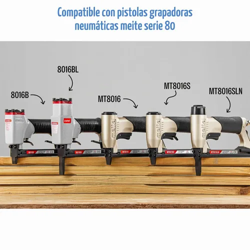 Vista 4 de meite Grapas de tapicería galvanizadas 21GA, corona de 1/2 pulgada, pierna
