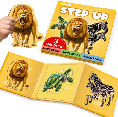 Vista 12 de Step Up Puzzles para niños de 3 a 5 a 40 años, rompecabezas realistas para juego de 4
