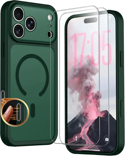 Vista 216 de SPIDERCASE Funda magnética translúcida diseñada para iPhone 11, con 2 protectores de pantalla de vidrio templado, antihuellas, para iPhone 11 de 6.1