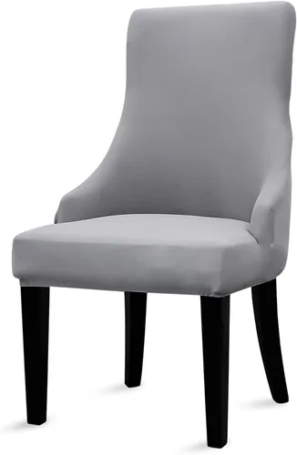 Vista 23 de Liykimt Juego de 1 funda elástica para silla lateral con respaldo de ala, funda decorativa para silla de comedor con brazo, lavable tapizada