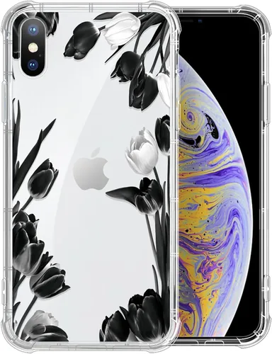 Vista 35 de Funda compatible con iPhone X/Xs, TPU suave, transparente, a prueba de golpes, funda protectora transparente para iPhone X/XS, alpaca