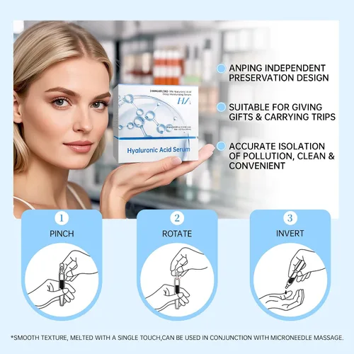 Vista 7 de Frascos de suero ultra hidratante al 5% con niacinamida, células madre de colágeno, Wake Nature Perfection Antienvejecimiento Hidratación