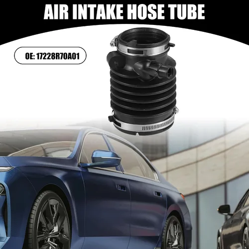 Vista 2 de Tubo de manguera de admisión para filtro de aire con abrazaderas 17228R70A01 - Coche - Filtro de motor Tubo de manguera de conducto de entrada
