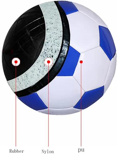 Vista 4 de Balón de fútbol tamaño 2, 3, 4, 5, blanco y azul, actividades deportivas escolares para exteriores e interiores, diseño clásico antiexplosión