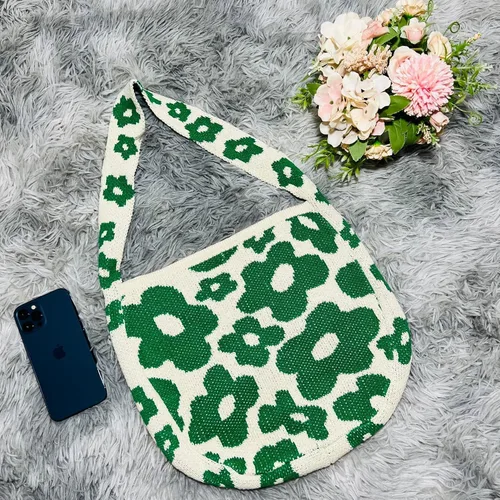 Vista 4 de Bolso cruzado de ganchillo con diseño de hadas Y2K para mujer, bolso de compras de moda, bolso de hombro de punto