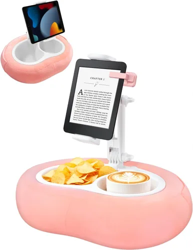 Vista 11 de Soporte de almohada para tableta, compatible con Kindle de 4.7 a 12.9 pulgadas, iPad, teléfono/tableta, Google, soporte giratorio de 360° para cama