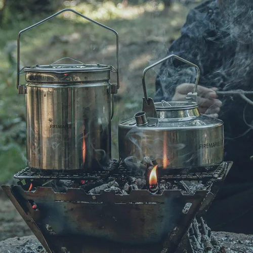 Vista 6 de Firemaple Antarcti Stainless Steel Pot - Food Grade SUS304 Camping Pot with Steaming Function - Lightweight and Durable for Outdoor Cooking