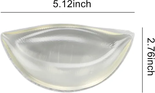 Vista 3 de Conolu Insertos de sujetador de silicona transparente Inserciones de pecho de gel triangular, reforzadores impermeables con almohadillas push up