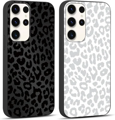 Vista 20 de Pack de 2 fundas con estampado de guepardo para Samsung Galaxy A03s 4G de 6.5", fundas de diseño de patrón de leopardo de lujo, de silicona suave