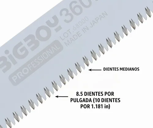 Vista 3 de Silky Sierra plegable profesional BIGBOY 14.173 in dientes medianos (350-36)