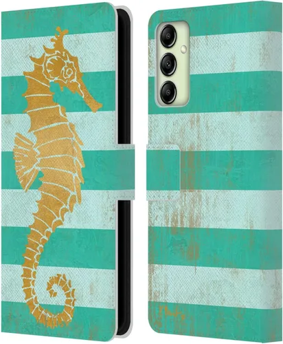 Vista 8 de Head Case Designs Officially Licensed Paul Brent Agate Mermaid Coastal Leather Wallet Case Compatible with Samsung Galaxy A14 5G