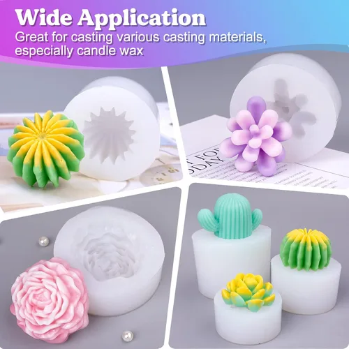 Vista 6 de LET'S RESIN Kit de Fabricación de Moldes de Silicona 0A, Silicona de Moldeo Extra Suave y Elástica 70.5oz, Silicona Líquida para Fabricación