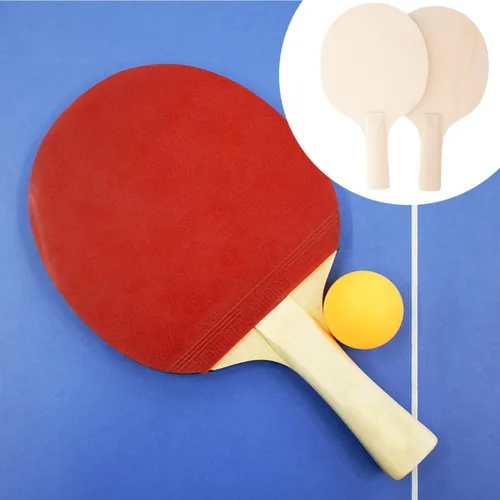 Vista 3 de TOYANDONA Raqueta de tenis de mesa DIY en blanco para raqueta de madera para juegos de tenis de mesa y juguete deportivo de entrenamiento para niños