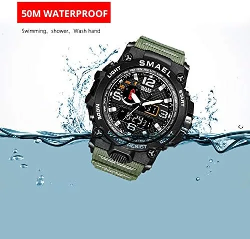 Vista 7 de SMAEL Fashion Mens Watches LED Sport Waterproof Top Luxury Brand Digital Male Quartz Wrist Watch
