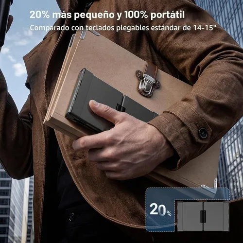 Vista 8 de iClever Teclado inalámbrico plegable en 3 de tamaño compacto de bolsillo (versión inglés) con touch pad sensible (sincroniza hasta 3 dispositivos)