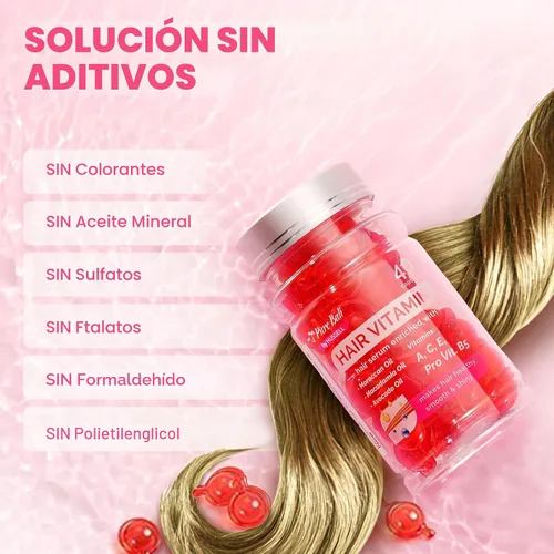 Vista 7 de Cápsulas de aceite capilar, suero para el cabello con aceite marroquí para todo tipo de cabello (12 unidades)