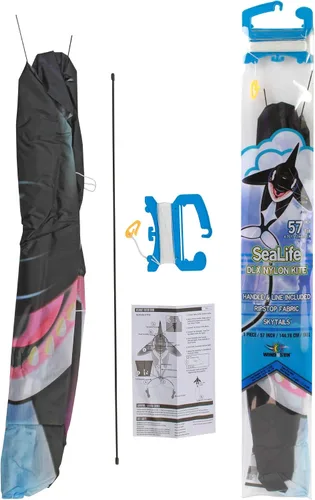 Vista 4 de WindNSun Sealife - Cometa de poliéster Ripstop Orca, 57 pulgadas de alto