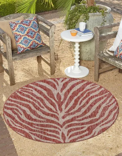 Vista 12 de Unique Loom Outdoor Safari Collection - Alfombra de área - Tsavo (2' x 3' 1", rectangular, azul/marfil)
