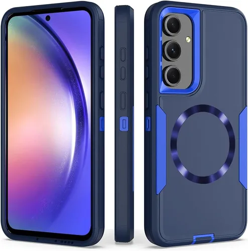 Vista 23 de Funda diseñada para Samsung Galaxy S22 Ultra, magnética, protección contra caídas de servicio pesado, protección de doble capa, compatible