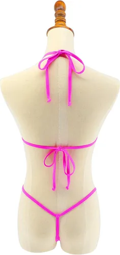 Vista 3 de SHERRYLO Micro String Bikini Cachonda Sin Crotchless Bikini Extremo Bikinis Sexy Exótico Mini Gstring Tanga Traje De Baño Skimpy Traje De Baño