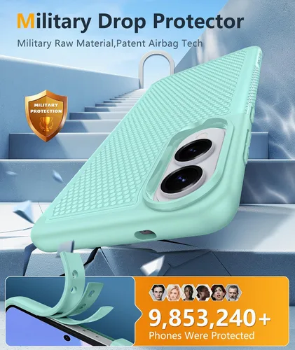Vista 174 de FNTCASE Funda para iPhone 17 Pro: Fundas delgadas translúcidas de color azul claro compatibles con MagSafe, protección completa de la cámara