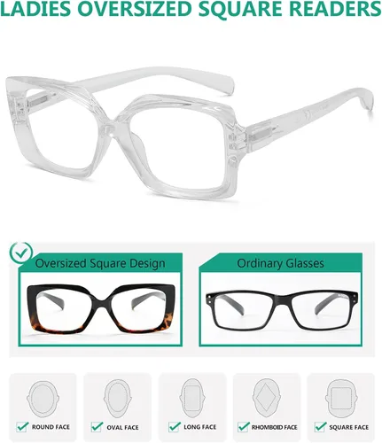 Vista 4 de Eyekepper Paquete de 4 lentes de lectura para mujer - Lectores para mujer