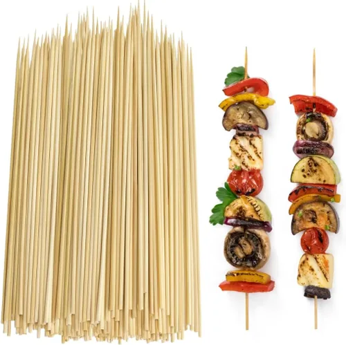 Vista 9 de JapanBargain 4113 - Pincho de bambú de 4 pulgadas, palillos de dientes largos, palillos de frutas, púas de cóctel, brocheta para parrilla, brocheta