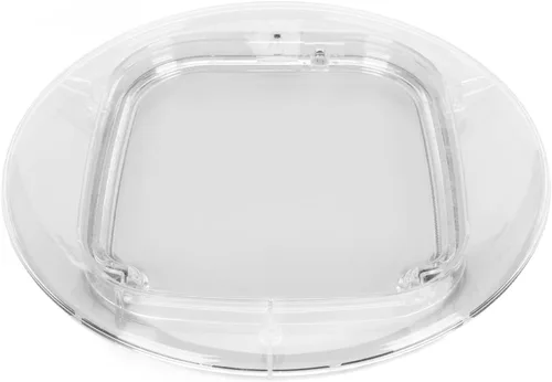 Vista 8 de Puerta transparente para gatos interiores y exteriores, sistema de bloqueo de 4 vías, tiras de cepillo silenciosas con tira magnética fuerte, puerta