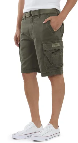 Vista 3 de Unionbay Survivor pantalones cortos de cargo con cinturón para hombre