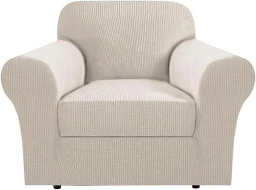 Vista 40 de H.VERSAILTEX - 2 fundas protectoras de licra suave Jacquard para respaldo de silla, lavable a máquina