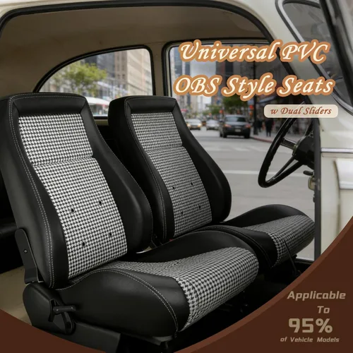 Vista 2 de Asientos universales de carreras, asientos de cubo con deslizadores dobles, asientos deportivos para automóvil, simulador de conducción, asientos