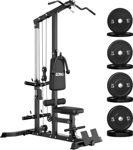 Vista 15 de LS01 Máquina de tracción LAT, máquina de cable para remo LAT con abdominales, torre LAT con accesorios de remo con cable, estaciones de polea 3 en 1