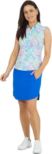 Vista 2 de IBKUL Athleisure Wear - Polo sin mangas con protección solar UPF 50+ Icefil Cooling Mariel Print 14483