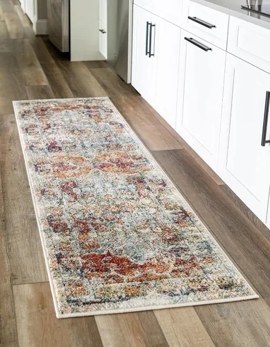 Vista 25 de Unique Loom colección Isabella - Alfombra de área Adjani (2 x 3 pies 1 pulgada, rectángulo, verde/ marfil)