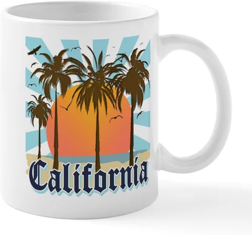 Vista 84 de CafePress Taza de café de cerámica de 11 oz (11.0 fl oz) de San Francisco Blanco - Taza San Francisco