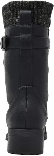 Vista 8 de DREAM PAIRS Botas militares de invierno con cordones de media pantorrilla para mujer