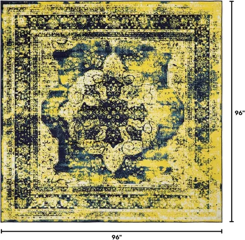 Vista 300 de Unique Loom Sofia Collection - Alfombra de área - Salle Garnier (3' 3" x 5' 3" Rectángulo, Turquesa/Azul)