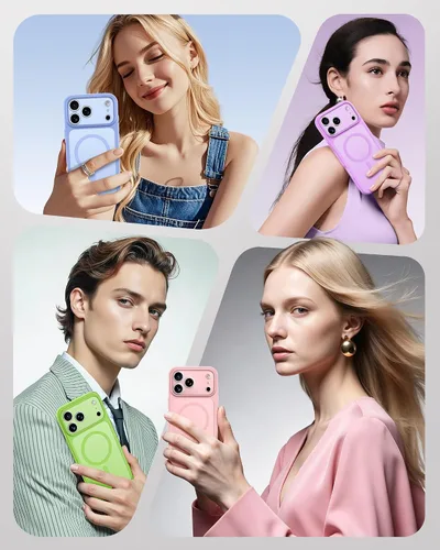Vista 243 de TOCOL Funda para iPhone 11, compatible con Magsafe, protección completa de cámara, imanes integrados, protección contra caídas, funda translúcida
