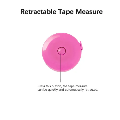 Vista 4 de Paquete de 3 cintas métricas retráctiles para cuerpo, 60 pulgadas, 4.9 ft, regla flexible de doble cara para manualidades médicas, tela, tela, morado