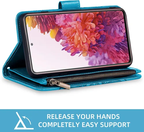Vista 4 de Asuwish Compatible con Samsung Galaxy S20 FE Gaxaly S 20 FE 5G UW 6.5 pulgadas Funda tipo cartera de vidrio templado con tapa para Glaxay S20FE5G