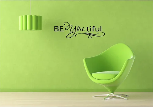 Vista 3 de BE You Tiful Wall Sayings - Calcomanías de vinilo para decoración artística